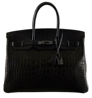 Hermès  Sac Birkin So Black 35  Alligator mat noir II/B - 2010  Édition limitée  Vendu 59 040 € 