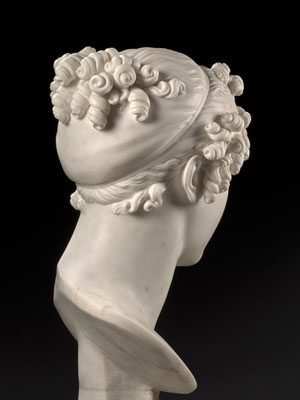 Antonio CANOVA (1757-1822)   Tête de Calliope ou Portrait présumé de Marie-Louise de Habsbourg, Impératrice des Français en Calliope, circa 1812 Marbre blanc   Hauteur : 56 cm  Provenance : Collection de la baronne et du baron Gaspard Gourgaud ; Puis par descendance ; Vente anonyme ; Paris, Four Seasons Hôtel, Tajan, 5 avril 2001, n° 77 ; Collection particulière, France  Estimation : 3 000 000 – 4 000 000 €