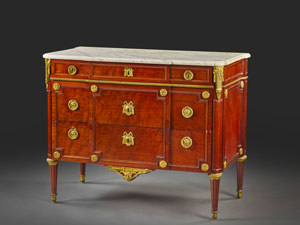 Commode d’époque Louis XVI Estampille de Jean-Henri Riesener et d’Adam Weisweiler