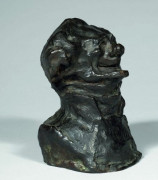 Honoré Daumier, d'après Marseille, 1808 - Valmondois, 1879 Buste-charge de Philipon Epreuve en bronze à patine brune