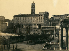 Tommaso CUCCIONI (1790-1864) Trois vues de Rome, 1860 Trois tirages sur papier albuminé montés sur carton