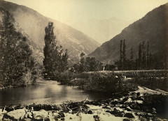 Henri Ange Eugène MAILAND (Actif 1850-1860) Cascade de la Pique Vallée de Luchon, c.1859 Tirage sur papier albuminé monté sur carton