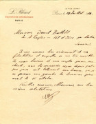 Louis BLERIOT (1872-1936) Lettre du 29 juillet 1909 à Daniel Berthelot