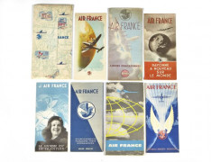 AIR FRANCE  Huit brochures publicitaires