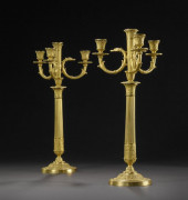 PAIRE DE CANDELABRES D'EPOQUE RESTAURATION