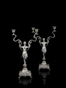 PAIRE DE CANDELABRES EN ARGENT TRAVAIL ETRANGER