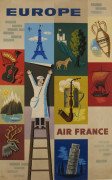 Jean CARLU (1900-1997) Air France - Europe