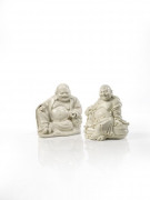 DEUX STATUETTES EN PORCELAINE BLANC DE CHINE, CHINE, DYNASTIE QING, XIXE SIÈCLE