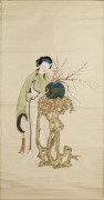 PEINTURE EN ROULEAU, ENCRE ET COULEUR SUR PAPIER, CHINE, DYNASTIE QING, FIN DU XIXE SIÈCLE