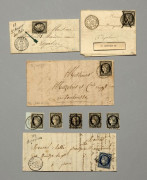 N°3 20c. noir sur lettre obl. c.à.d. type 15 Entraygues s. Truyère 15 janv. 1849 et plume - N° 3, 20c. noir sur lettre pour Toulouse...