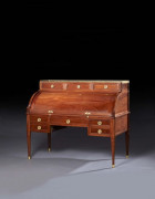 BUREAU CYLINDRE D'ÉPOQUE LOUIS XVI Estampille de Conrad Mauter