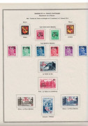 Réunion - Collection de timbres-poste de France surchargés CFA, neufs, montée sur feuilles d'album