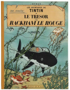 HERGÉTINTIN N°12LE TRÉSOR DE RACKHAM LE ROUGECasterman, 1958. Dos jaune, 4ème plat B26. « De Grève » inscrit sur le 1er plat. Rare a...