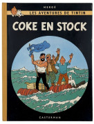 HERGÉTINTIN N°19COKE EN STOCKCasterman, 1958. Tirage de tête signé et numéroté à 100 exemplaires, 50 exemplaires dos jaune, 50 exemp...