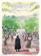 Fred BERNARDNé en 1969CHRONIQUES DE LA VIGNE, CONVERSATION AVEC MON GRAND-PEREAquarelle et encre de Chine pour la page 84 de cet alb...