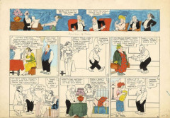 COLLECTIFENSEMBLE DE 5 PLANCHES DE COMICS AMERICAINS- Georges McMANUS (1888 – 1954)JIGGS & MAGGIE (BRINGING UP FATHER)Encre de Chine...