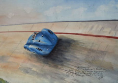 Rob ROY (Robert Le Proux de la Rivière 1909-1992)  Bugatti le Tank des Records - Montlhéry 1936