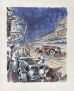 Géo HAM (Georges Hamel) (1900-1972)  Les 24 Heures du Mans la Nuit, 1932