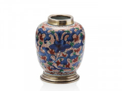 PETIT POT EN PORCELAINE WUCAI, CHINE, ÉPOQUE TRANSITION, XVIIe SIÈCLE