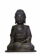 STATUE DE BOUDDHA EN BRONZE, CHINE, DYNASTIE MING, XVIIe SIÈCLE