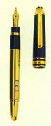 MONTBLANC	114 Ramses II, stylo plume Meisterstück Solitaire Mozart en édition spéciale. Corps en vermeil décor godron et capuchon la...