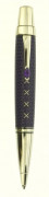 MONTBLANC Bohème Violet, stylo bille de la collection Bohème, attributs plaqué platine avec une améthyste sertie sur le clip et corp...