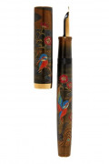 DUNHILL-NAMIKI, Martin pêcheur, exceptionnel stylo plume en série limitée, sortie en 2008 à 25 exemplaires. Superbe travail de maki-...