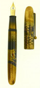 NAMIKI Carosse de la cour et glycines, stylo plume de la collection Yukari Royale, en laque naturelle japonaise, représentant un car...