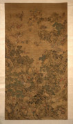 PEINTURE EN ROULEAU, À L'ENCRE ET COULEUR SUR SOIE, CHINE, DYNASTIE QING, FIN DU XIXe SIÈCLE