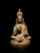 STATUETTE DE PADMASAMBHAVA EN BRONZE, MONGOLIE, XIXe SIÈCLE