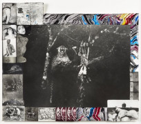 Peter BEARD (Né en 1938) Record Clash Leopard, Kilgoris - 1968 Épreuve argentique peinte par l'artiste