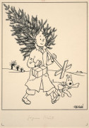 HERGÉ (Georges Remi dit) 1907-1983 Carte neige