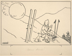 HERGÉ (Georges Remi dit) 1907-1983 Carte neige