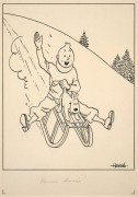 HERGÉ (Georges Remi dit) 1907-1983 Carte neige