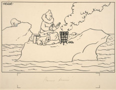 HERGÉ (Georges Remi dit) 1907-1983 Carte neige