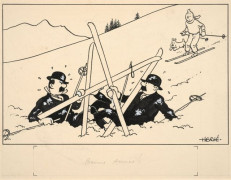 HERGÉ (Georges Remi dit) 1907-1983 Carte neige