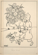 HERGÉ (Georges Remi dit) 1907-1983 Carte neige