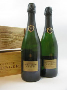 2 bouteilles CHAMPAGNE BOLLINGER RD 1982 Extra Brut Caisse bois d'origine individuelle