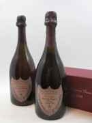 2 bouteilles CHAMPAGNE DOM PERIGNON 1992 Rosé (dont 1 étui d'origine) (cave 16)