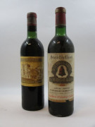 2 bouteilles 1 bt : CHÂTEAU ANGELUS 1966 1er GCC (B) Saint Emilion (légèrement bas, étiquette tachée)