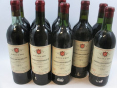 9 bouteilles 1 bt : CHÂTEAU LANCIEN-BRILLETTE 1952 Moulis (étiquette légèrement abimée)
