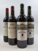 4 bouteilles 1 bt : CHÂTEAU LEOVILLE LAS CASES 1994 2è GC Saint Julien (étiquette fanée)