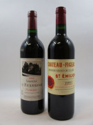 2 bouteilles 1 bt : CHÂTEAU L'EVANGILE 2003 Pomerol (verre rayé)