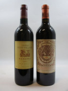 2 bouteilles 1 bt : CHÂTEAU PETIT VILLAGE 2001 Pomerol