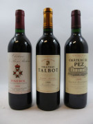 6 bouteilles 2 bts : CHÂTEAU TALBOT 1999 5è GC Saint Julien