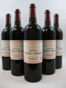 5 bouteilles 4 bts : CHÂTEAU LYNCH BAGES 2007 5è GC Pauillac