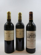 12 bouteilles 4 bts : CHÂTEAU MALESCASSE 1995 Haut Médoc (étiquettes fanées)