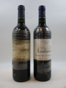 12 bouteilles 6 bts : CHÂTEAU HAUT CARLES 2000 Fronsac (étiquettes très abimées, films plastiques)