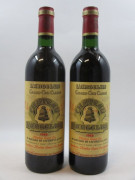 2 bouteilles CHÂTEAU ANGELUS 1988 GCC Saint Emilion (base goulot)  (Cave 7)