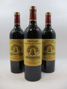 3 bouteilles CHÂTEAU ANGELUS 2009 1er GCC (B) Saint Emilion (dont 1 étiquette léger déchirée)